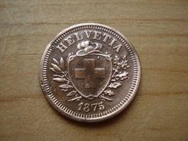 (N1) 1 Rappen  1875 (plié)