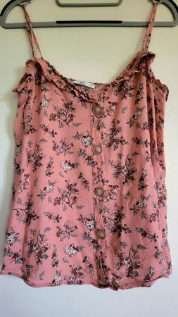 edc Spaghetti-Träger Top in Gr. M, florales Design