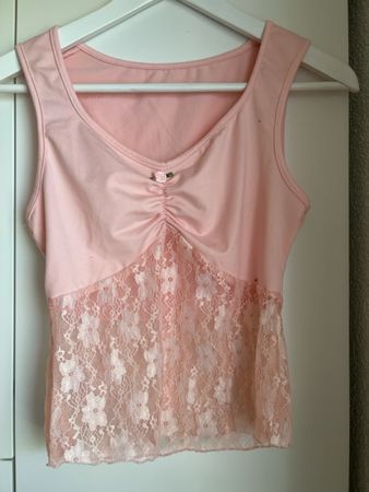 Rosa Spitzentop, Grösse XS, ideal für den Sommer!