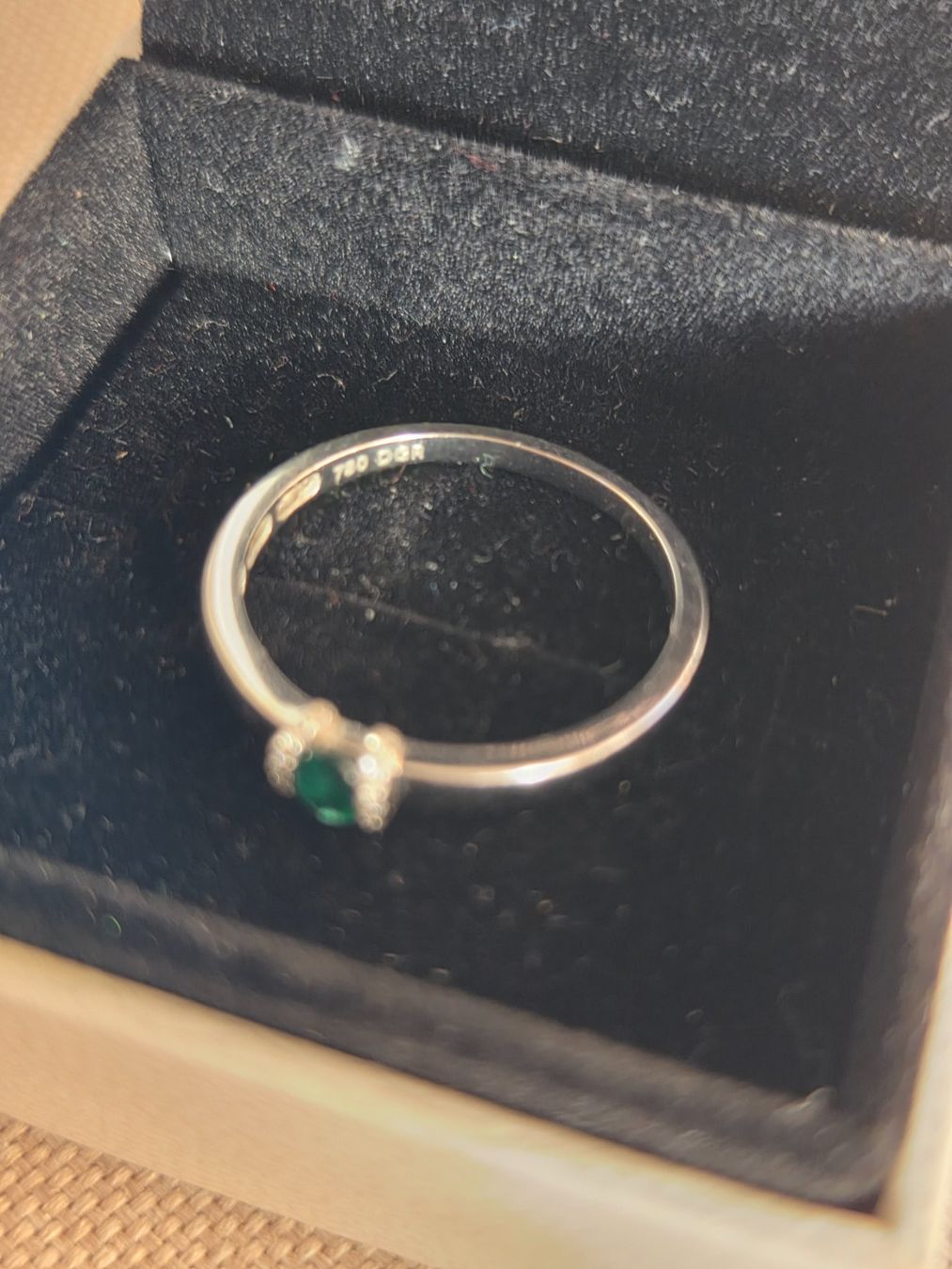 Ringe: Weissgold Ring mit Smaragt – Gebraucht aus Pfaffnau von Prisi15 2