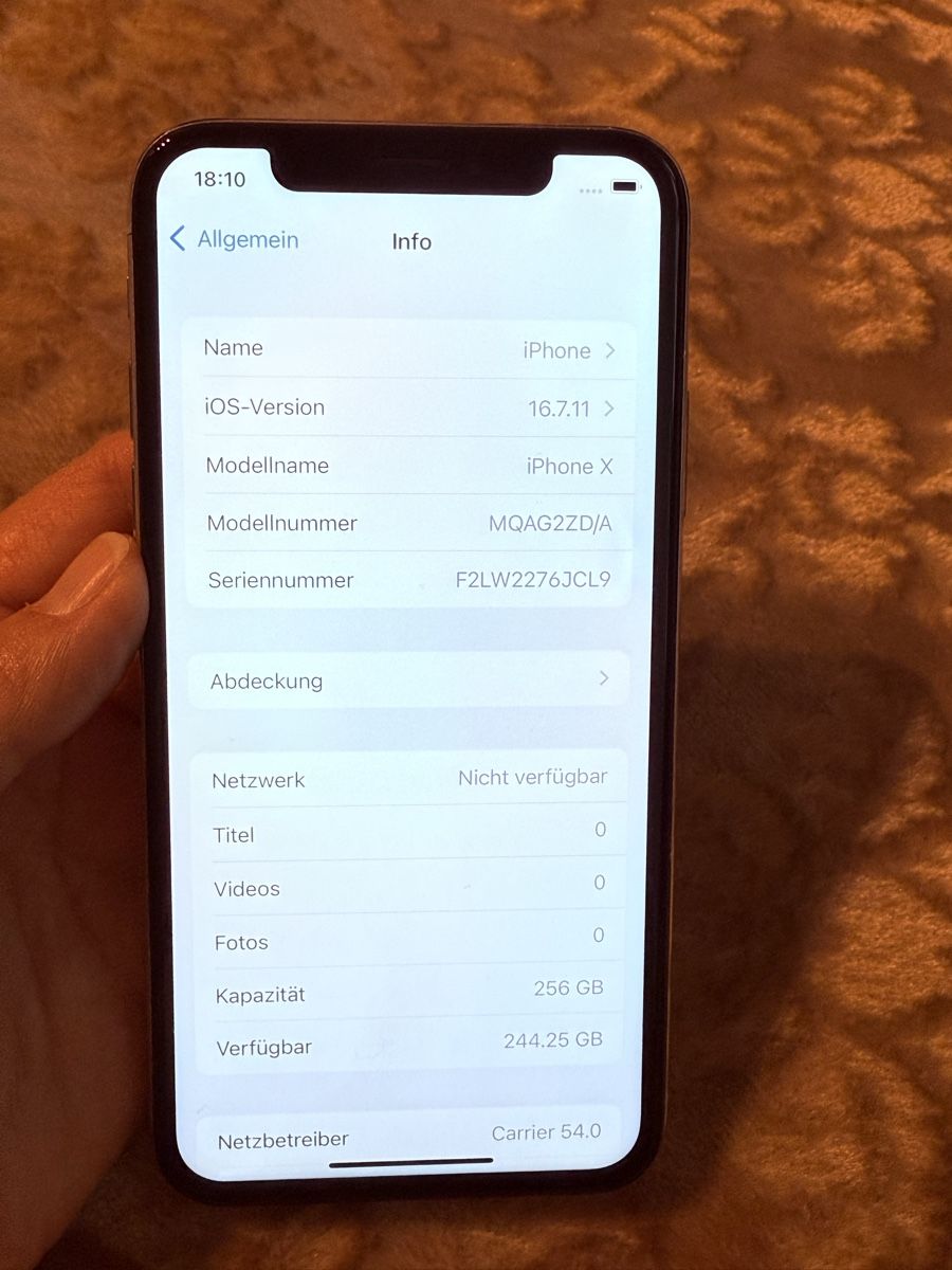 Apple Portables: iPhone X 256 Gb Silber – D'occasion à Uster par jca_pr9r 1