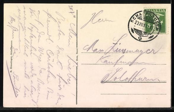 Cartoline postali: Schaffhausen, Cantonsspital, Chirurgisch – Usato da Berlin venduto da bartko-reher 1