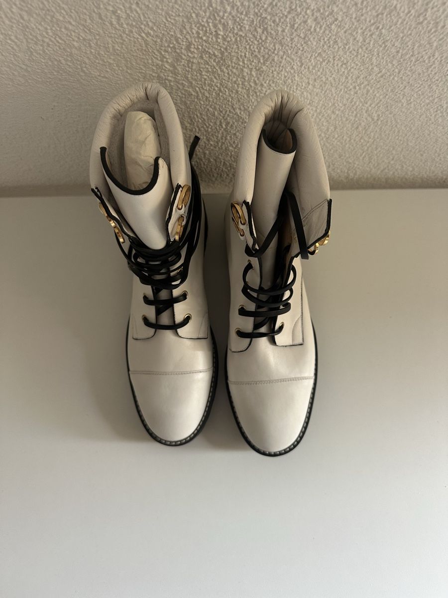 Scarpe da donna: Stuart Weitzman Boots white lace-up leather – Nuovo (secondo la descrizione) da Zürich venduto da Sarakatharinah 3