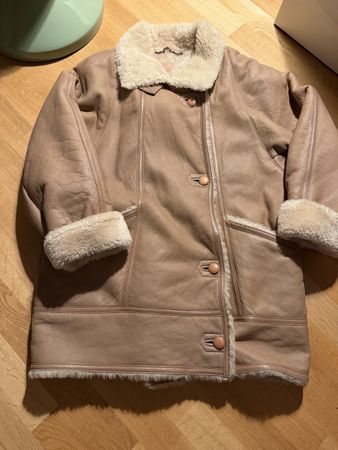 Vintage Echtleder-/Lammfelljacke Gr 40