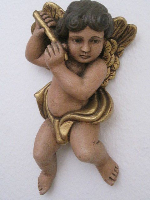 Figuren: antiker Engel aus Holz – Gebraucht aus Basel von cronat
