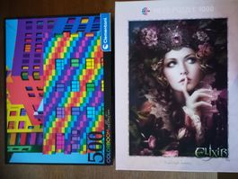 2 Puzzel: Clementoni 500 Teile & Heye 1000 Teile