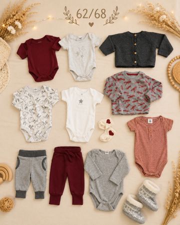 Babykleidung Set rot Grösse 62/68 Top Zustand
