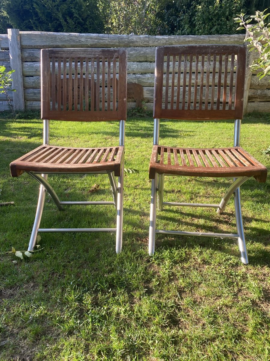 Chaises: 2 massive Gartenstühle  klappbar – D'occasion à Hendschiken par Sunnekiind 6