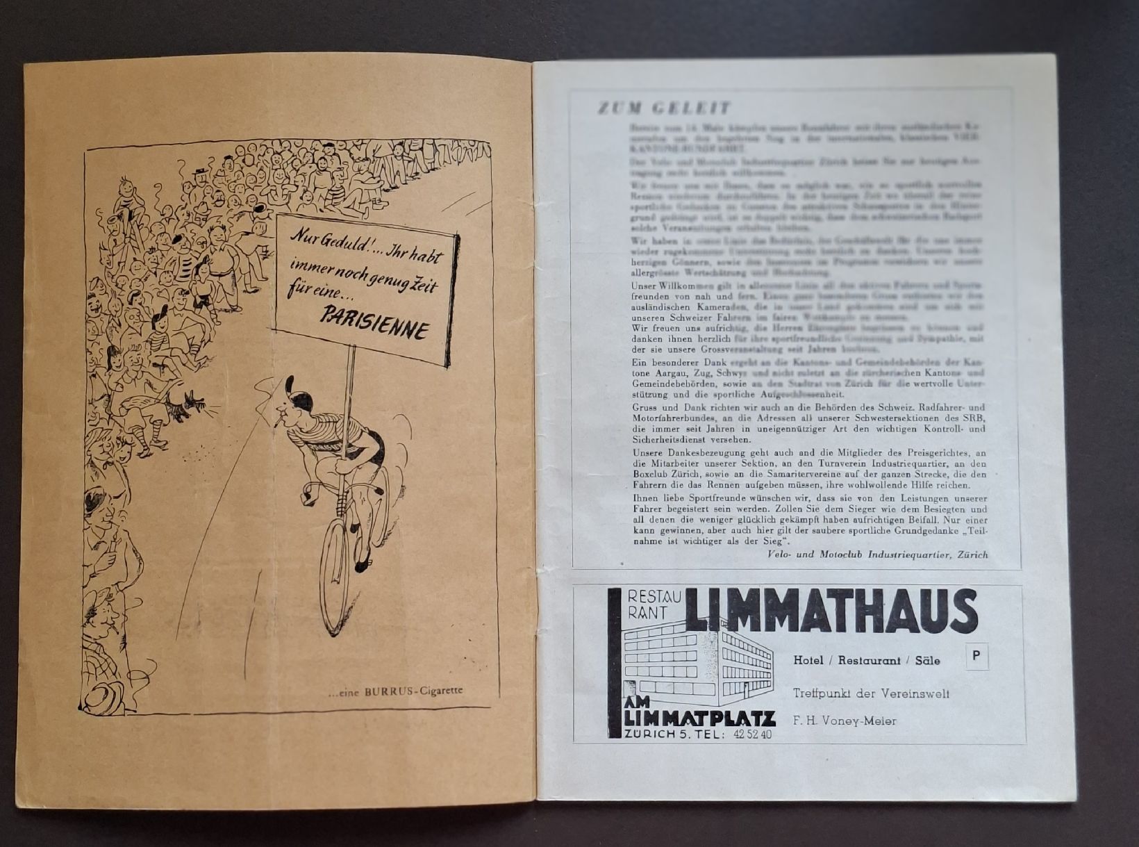 Riviste & Magazine: Vier Kantone Rundfahrt Programm 1955 guter Zustand – Usato da Siebnen venduto da Leissav 6