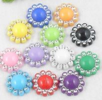 Appliques fleurs plastiques 13mm /20 pcs