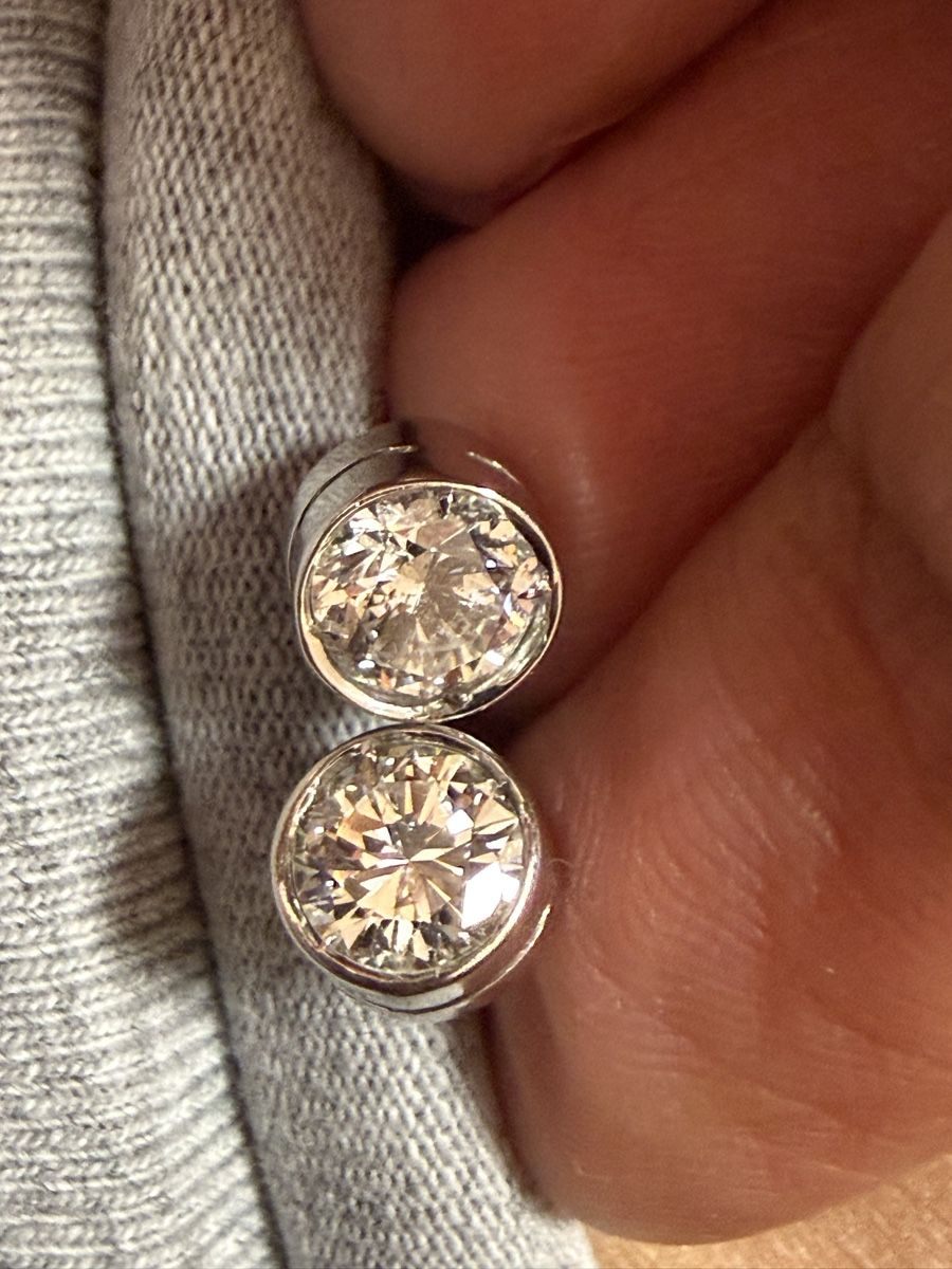 Boucles d'oreille: Ohrstecker Diamant Brillant 1,10ct – Défectueux à Oberhof par RealStone 3