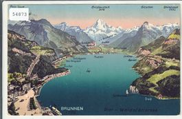 Brunnen - Panorama Relief - Litho
