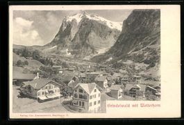 Grindelwald, Ortsansicht mit Wetterhorn 