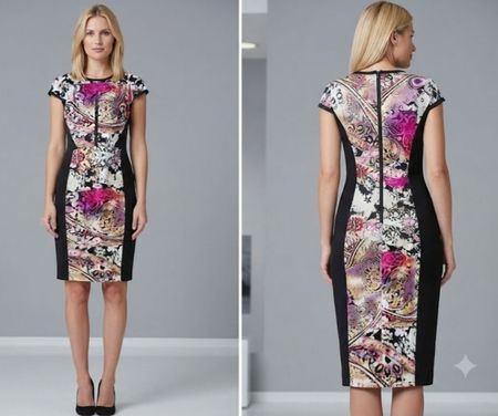Robe ETRO motif floral noir taille 44(M) femme