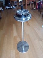 Unikat Vintage Standaschenbecher aus Chromstahl