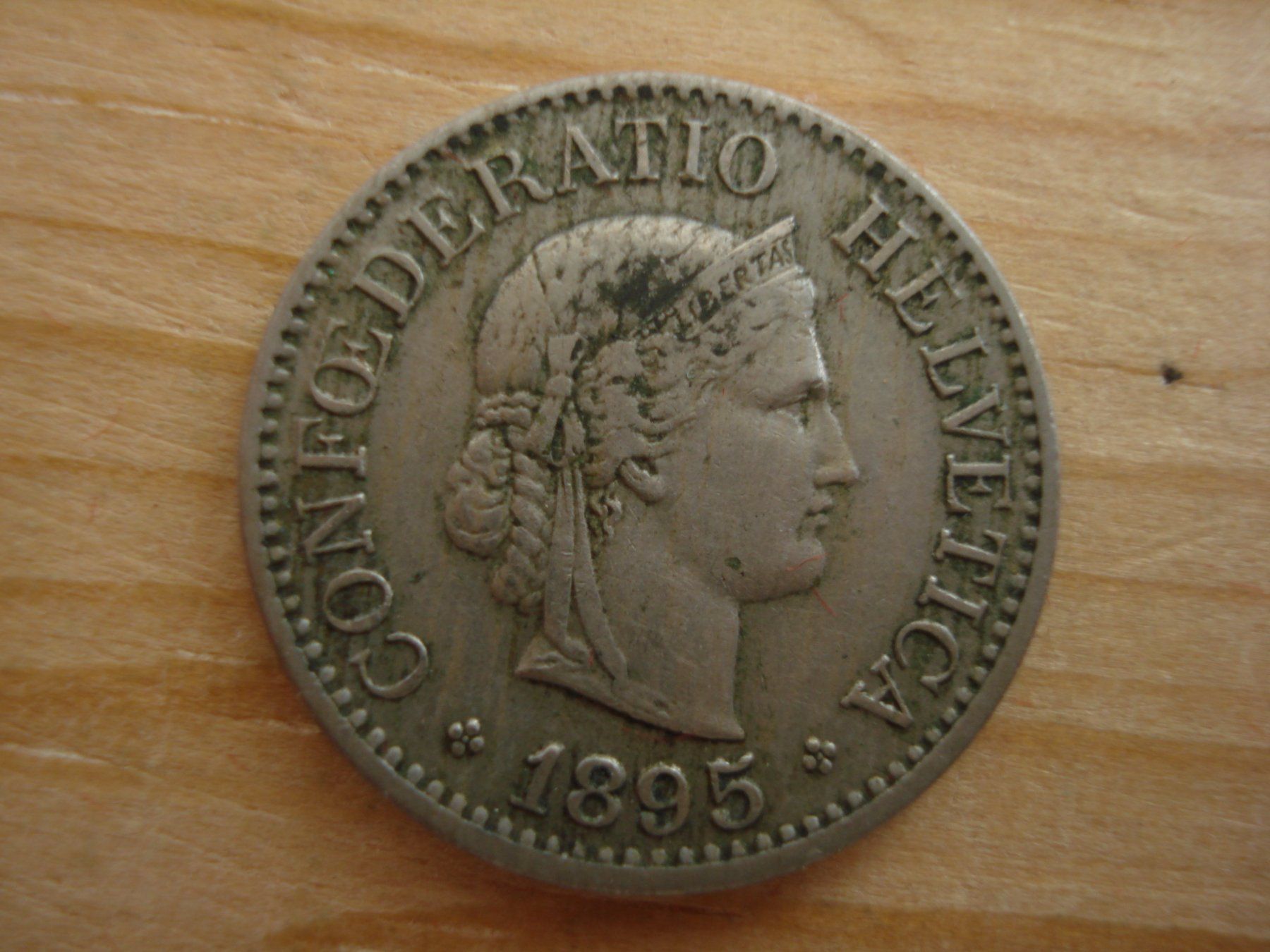 Alle Münzen: (S1) 10 Rappen 1895 – Gebraucht aus Erlach von Net-Coins