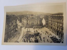 Ansichtskarte Zürich Paradeplatz  Hotel Baur 1927 Tram R36