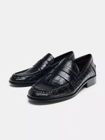 Penny loafers size 40 croco