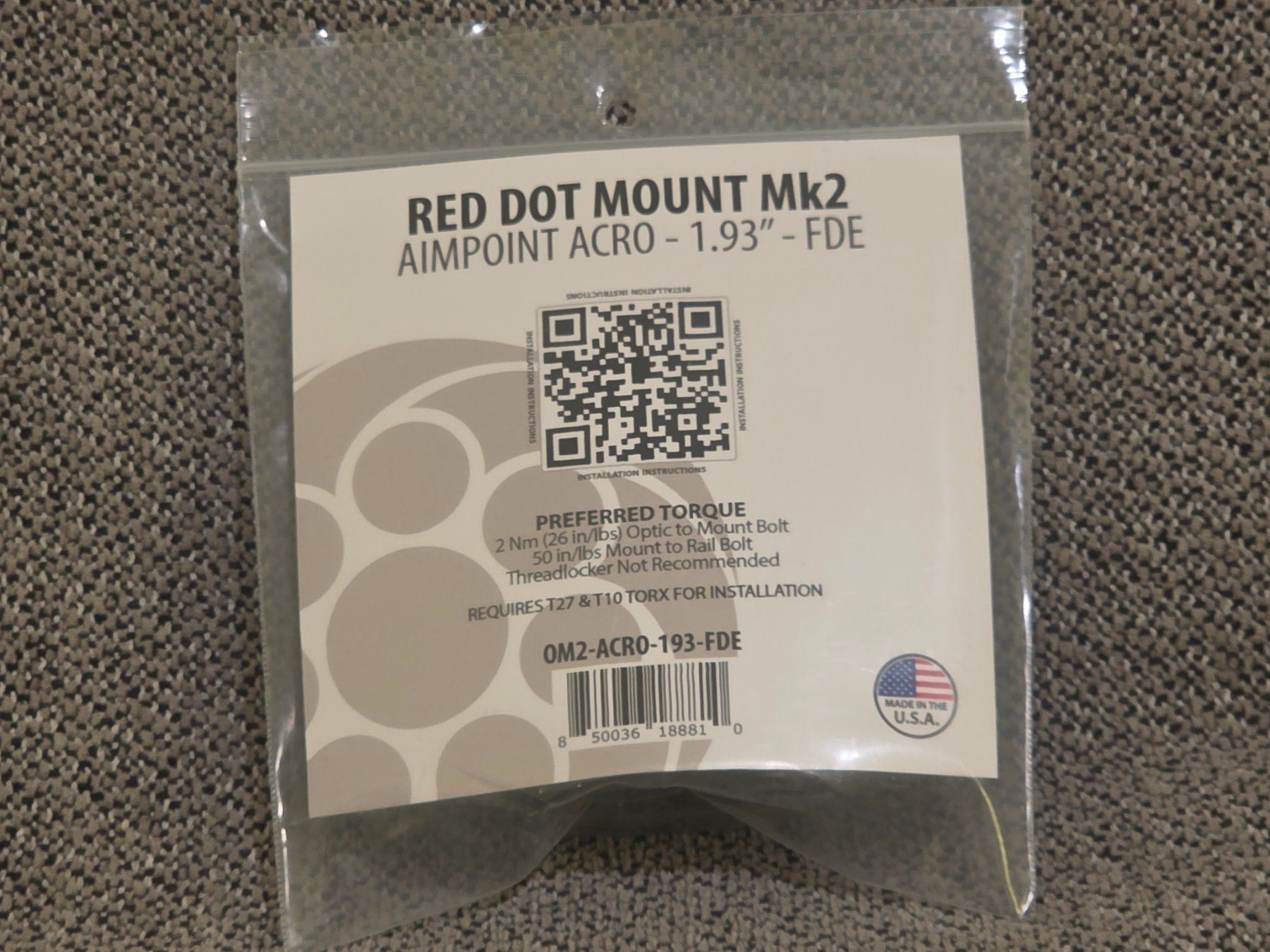 Tutti gli attrezzi: AIMPOINT ACRO MOUNT MK2 FDE / 49mm – Nuovo (secondo la descrizione) da Steffisburg venduto da Davga 1