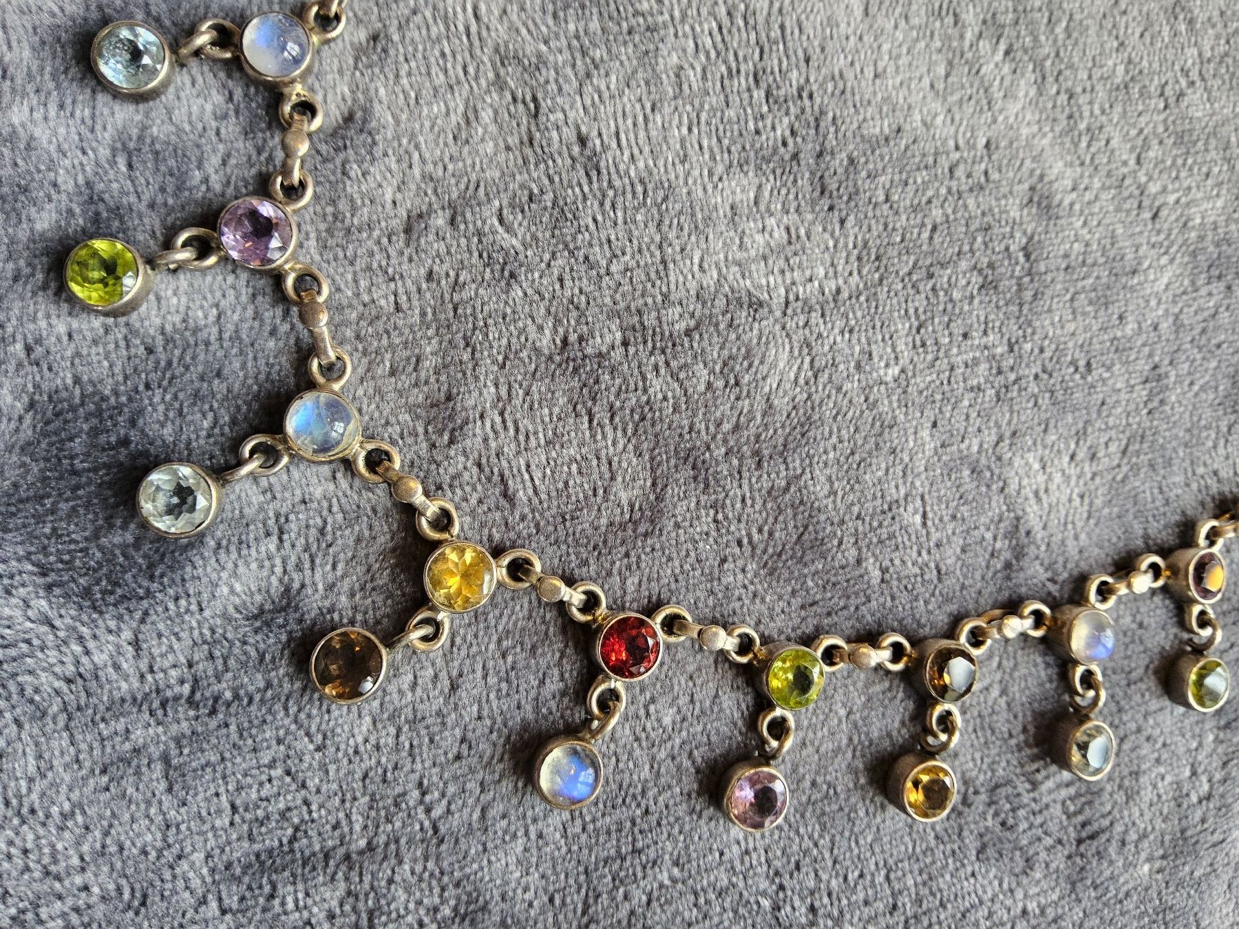 Catenine: Sterling Silber Edelstein Halskette Collier, Wunderschön – Usato da Zürich venduto da sanwit 1