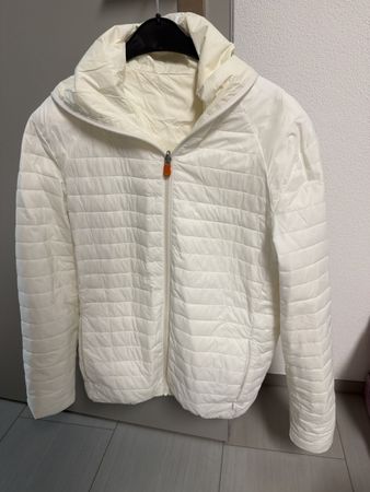 Save The Duck Jacke mit Kapuze weiss guter Zustand