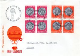 PRO JUVENTUTE BALLONFLUG LAUSANNE VEVEY 1964 - AX234
