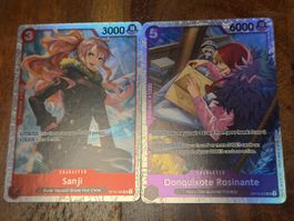One Piece Karten Sanji und Donquixote Rosinante SR