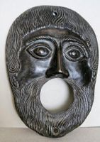 Brunnen Maske aus Messing