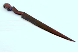 afrikanischer BRIEFÖFFNER aus Holz handgeschnitzt  28,5 cm