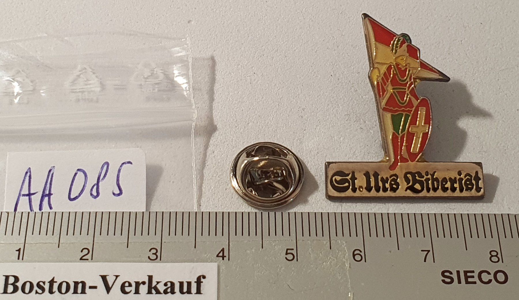 Placchette & Badge: AA085 - Pin Soldat St. Urs Biberist – Usato da Reinach BL venduto da Boston-Verkauf 1