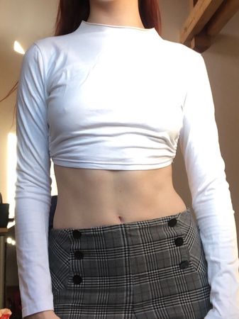 Crop top blanc dos nu