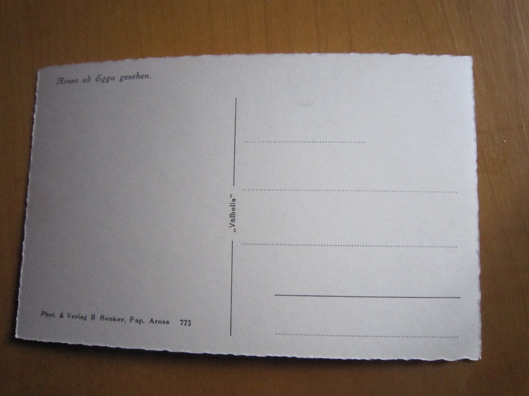 Cartoline postali: Arosa bei Egga gesehen antike Postkarte – Usato da Gordola venduto da Polentaefung 1