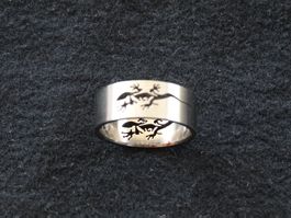 Ring Edelstahl Echse / Gecko