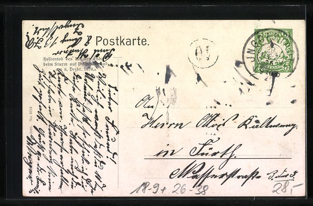 Cancelleria postale: Anton Hoffmann - München: Heldentod des – Usato da Berlin venduto da bartko-reher 1