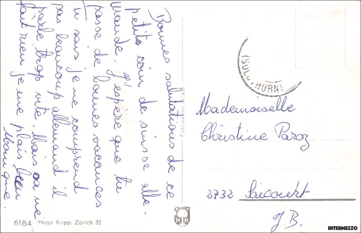 Cartoline postali: Kleinlützel SO // Gesamtansicht 1936 // Dorf – Usato da Basel venduto da intermezzo12 1