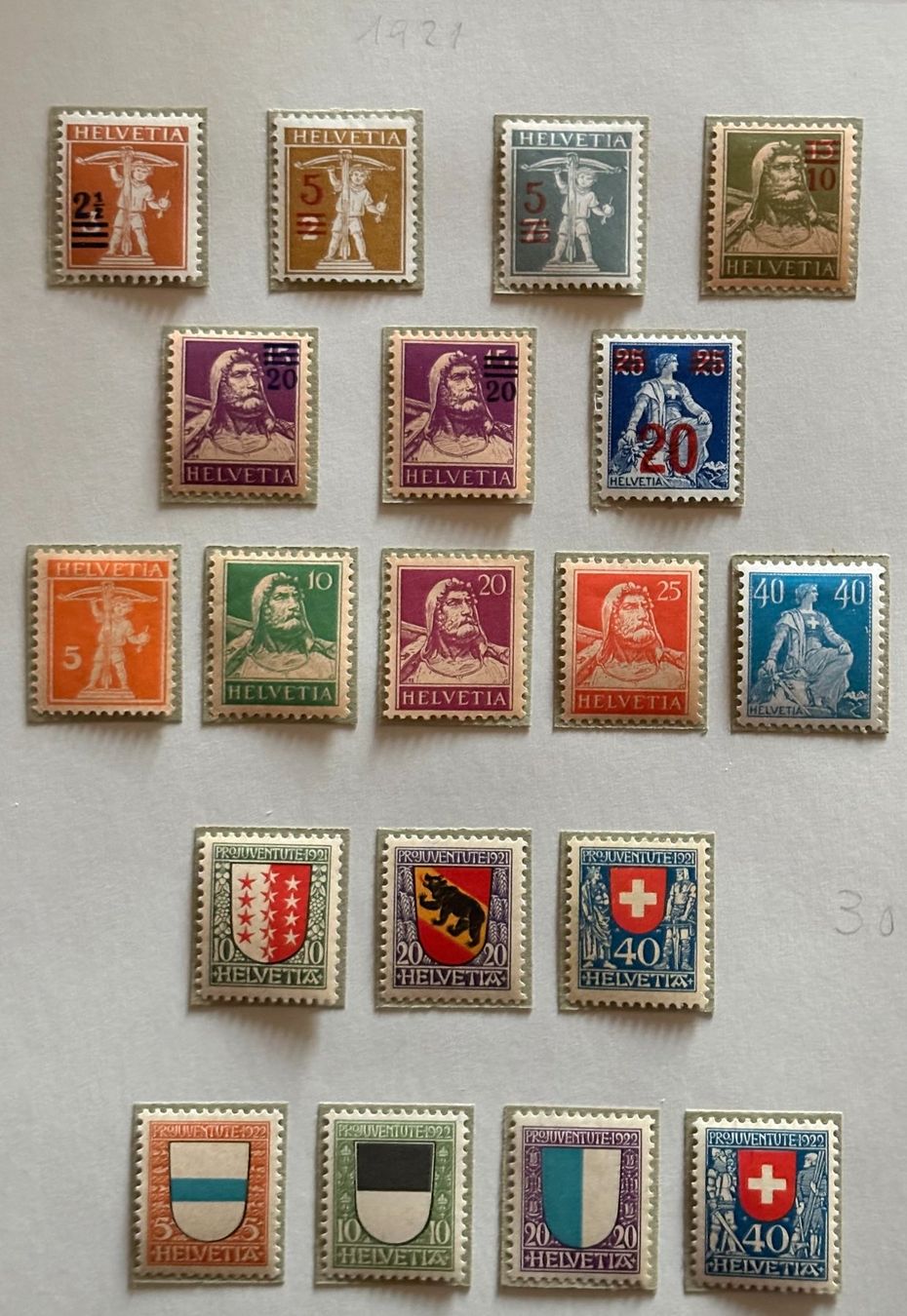 Tutti i francobolli: BRIEFMARKEN HELVETIA 1921 – Usato da Ostermundigen venduto da Heavenmaus75