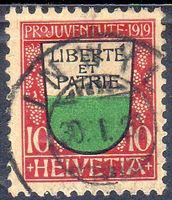 PRO JUVENTUTE 1919 WAADT J13 GESTEMPELT - H104