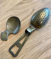 antikes "Tee-Sieb-Löffel-Set"