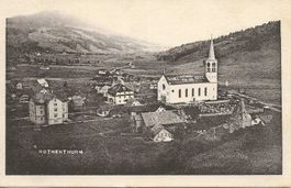 Rothenthurm SZ  Dorf  Richtung Sattel 1929 sehr gut erhalten