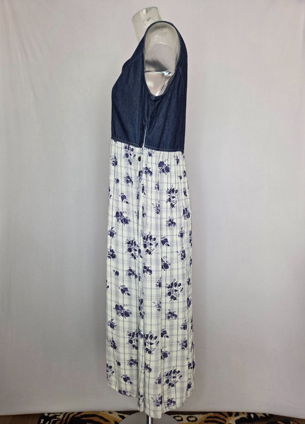 Robes: Vintage DeVille Kleid 44 Denim Blumen – D'occasion à Bern par -Aniko- 1