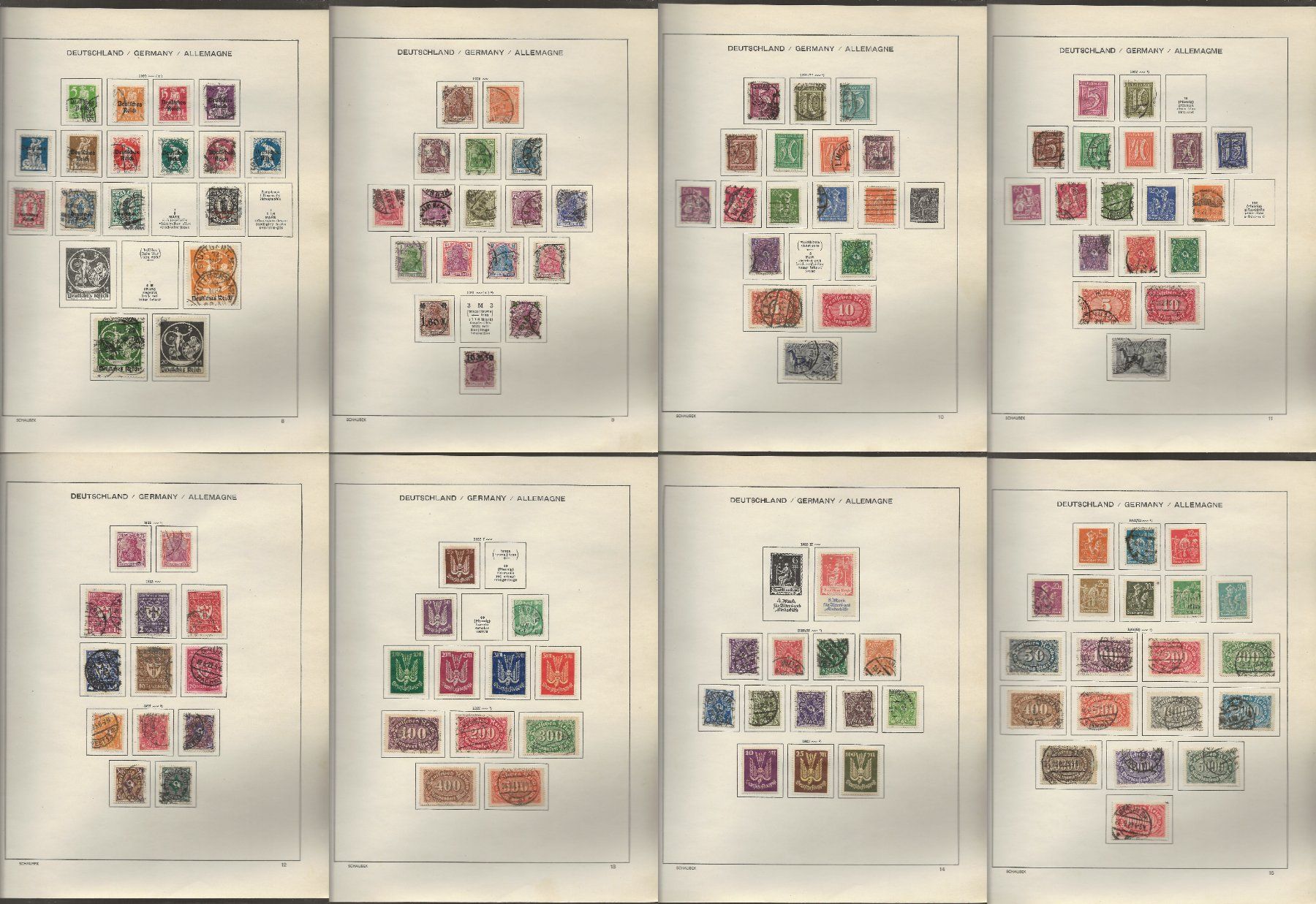 Tutti i francobolli: Marken Deutschland 1920 bis 1923 – Usato da Au ZH venduto da xelagreb01