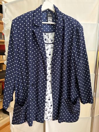 Navy Polka Dot Blazer Gr. 46 Sommerjacke leichte Jacke 59