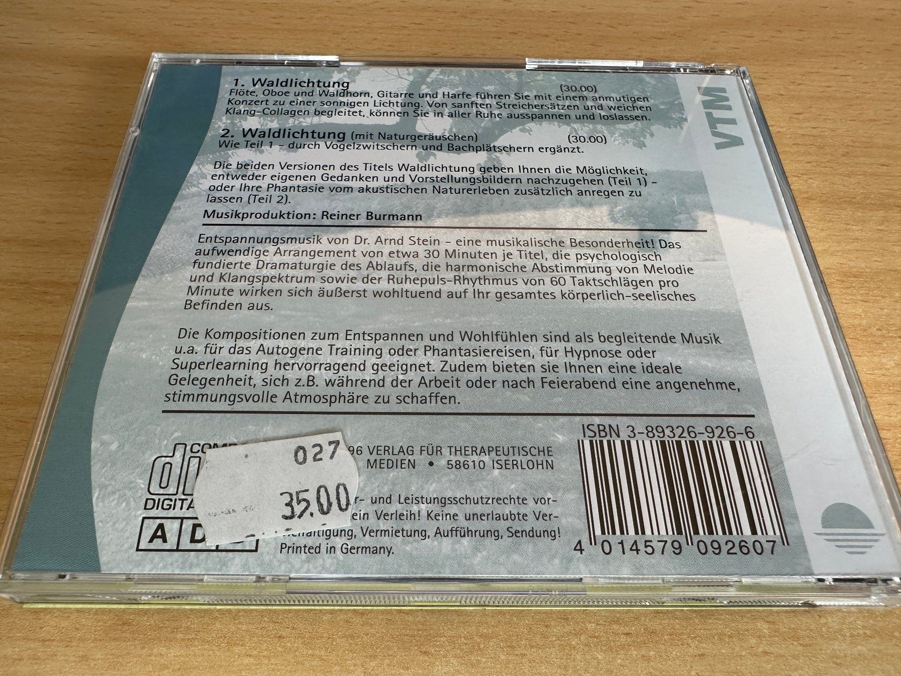 CD: Arnd Stein – Waldlichtung – Usato da Rikon im Tösstal venduto da Alpenmutz 1