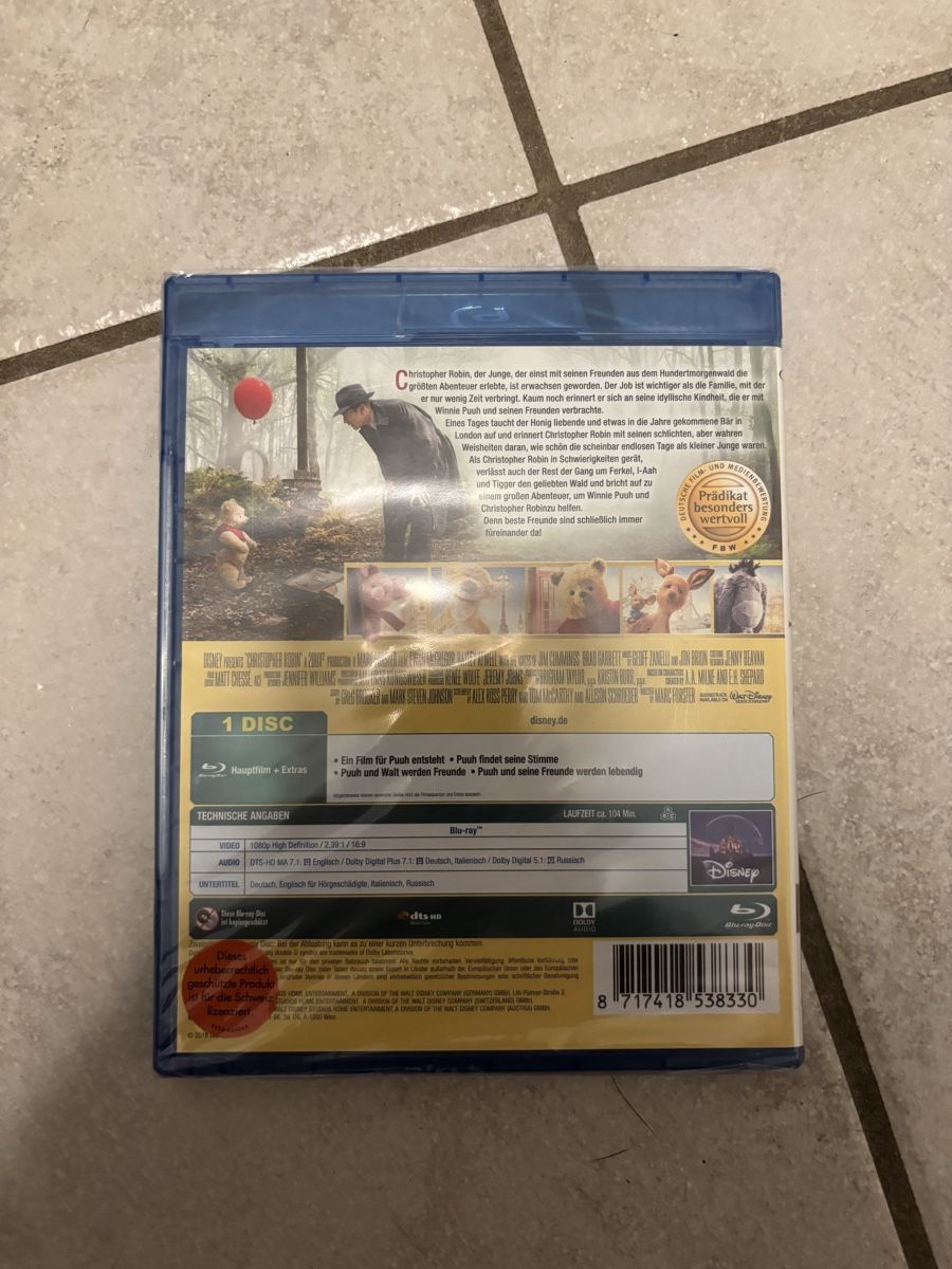 Alle DVDs: Blu-ray Christopher Robin neu ungeöffnet – Neu und originalverpackt aus Schafisheim von Chillout123 1