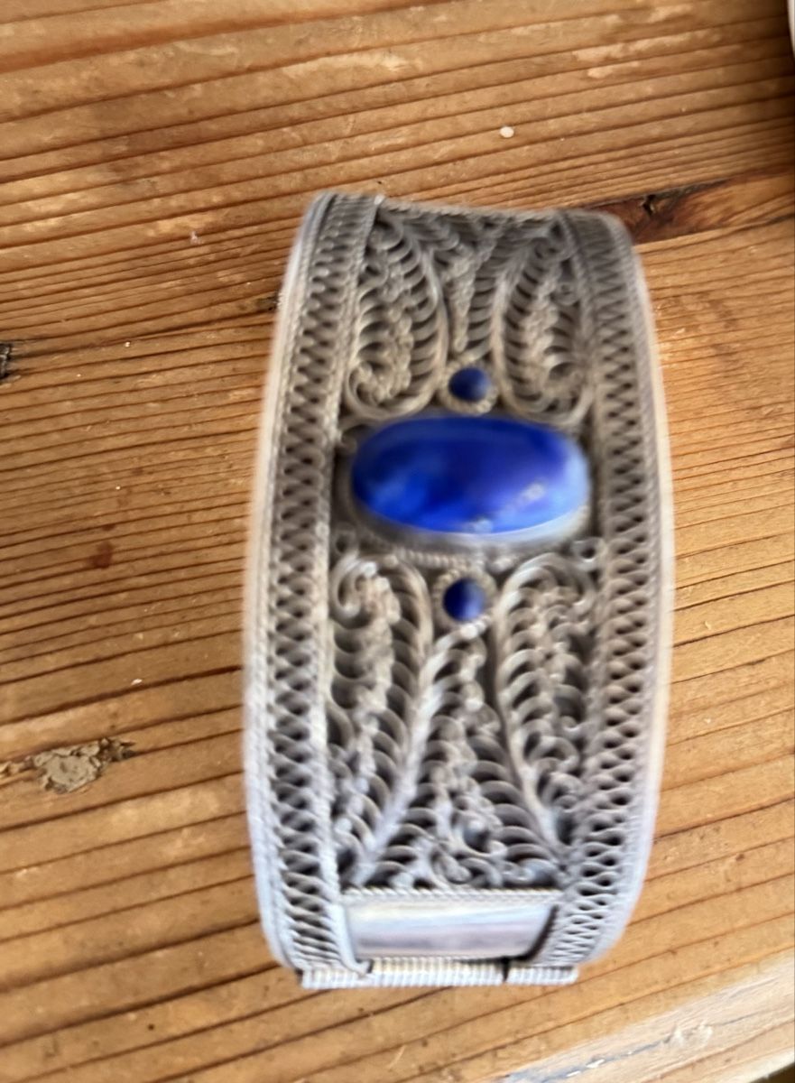Bracelets: Armspange Silber mit Lapislazuli – D'occasion à Donat par troja007 2