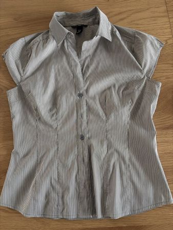 Damen Bluse H&M gestreift kurzarm Gr. 40 