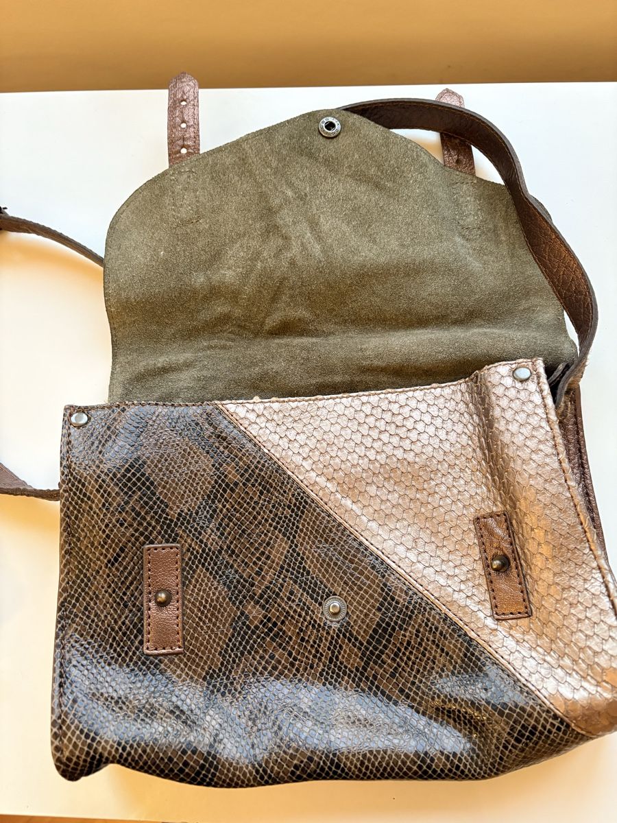Taschen für Damen: Sac bandoulière Paul Marius cuir marron motifs cuirpython – Gebraucht aus Lausanne von france.guillermin 3
