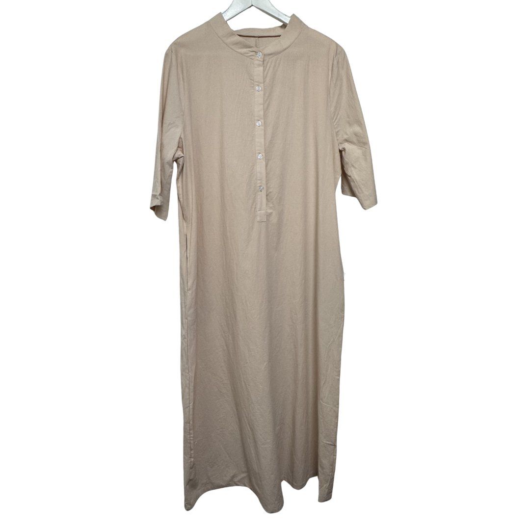 Vestiti: Oversize Maxikleid XL 100% Baumwolle beige Capsule Wardrobe – Usato da Porrentruy venduto da MadameResell 1