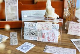 Set Scrapbooking- Papierteile, Sticker , Vintage Papier