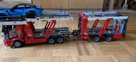 Bisarca lego Technic con 2 auto